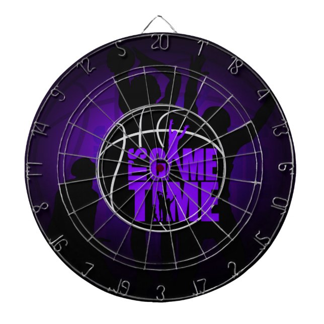 Cible De Fléchettes C'est l'heure du jeu - violet (Devant)
