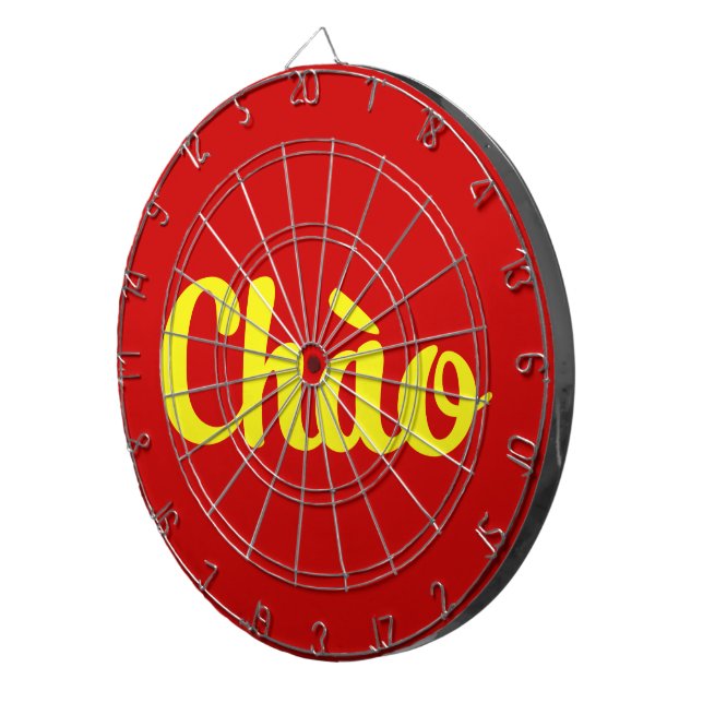 Cible De Fléchettes Chào / Hello ~ Vietnam / Vietnamien / Tiêt Viêt (Devant droit)
