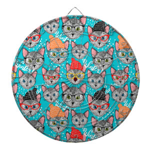 Cible De Fléchettes Chat dans le casquette