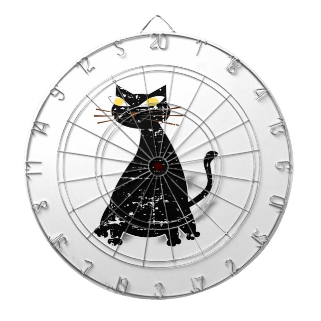Cible De Fléchettes Chat gras noir désossé (Devant)