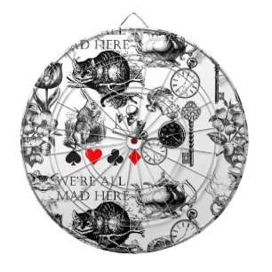 Cible De Fléchettes Cheshire Chat classique alice au merveilleux fou