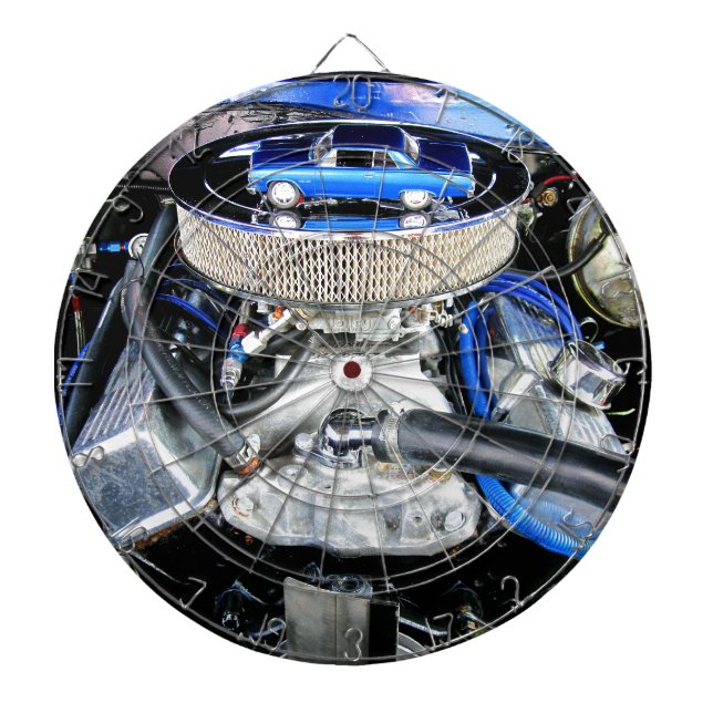 Cible De Fléchettes Chevelle bleu 1965 (Devant)