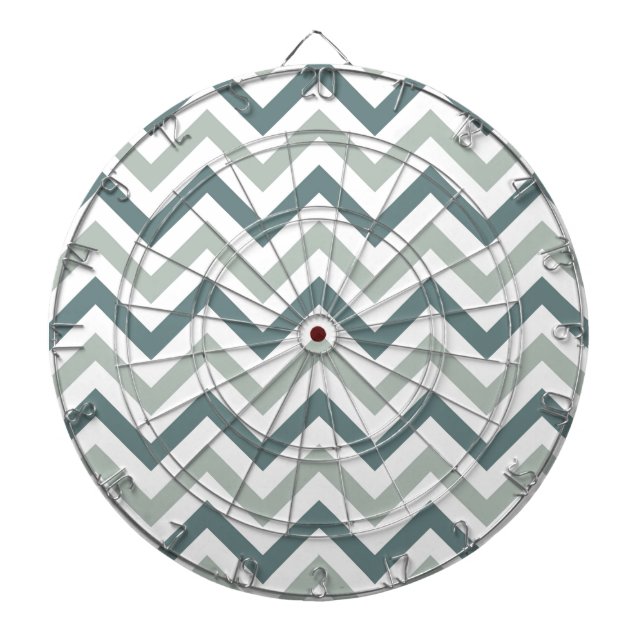 Cible De Fléchettes chevron turquoise et sage (Devant)