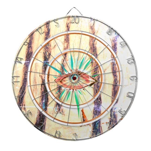 Cible De Fléchettes Chiffre semblable à un chapiteau rouge dans une fo (Devant)