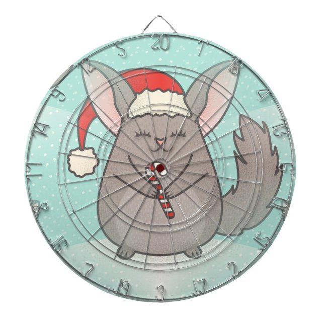 Cible De Fléchettes chinchillas de noël (Devant)