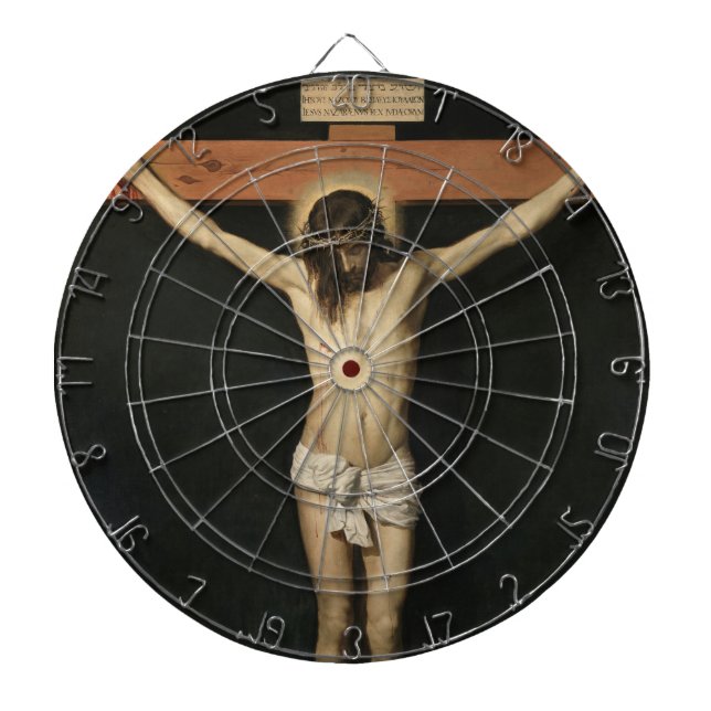 Cible De Fléchettes Christ crucifié sur la Croix (foi) (Vélasquez) (Devant)