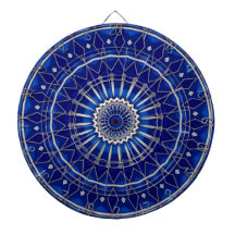 Cible décorative bleue pour fléchettes