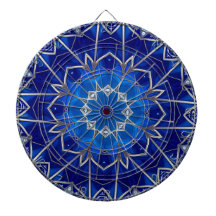 Cible décorative bleue pour fléchettes
