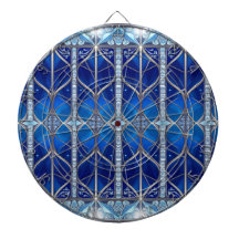 Cible décorative bleue pour fléchettes