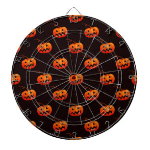 Cible De Fléchettes Citrouille D'Halloween, Citrouille Orange Trou Ou 