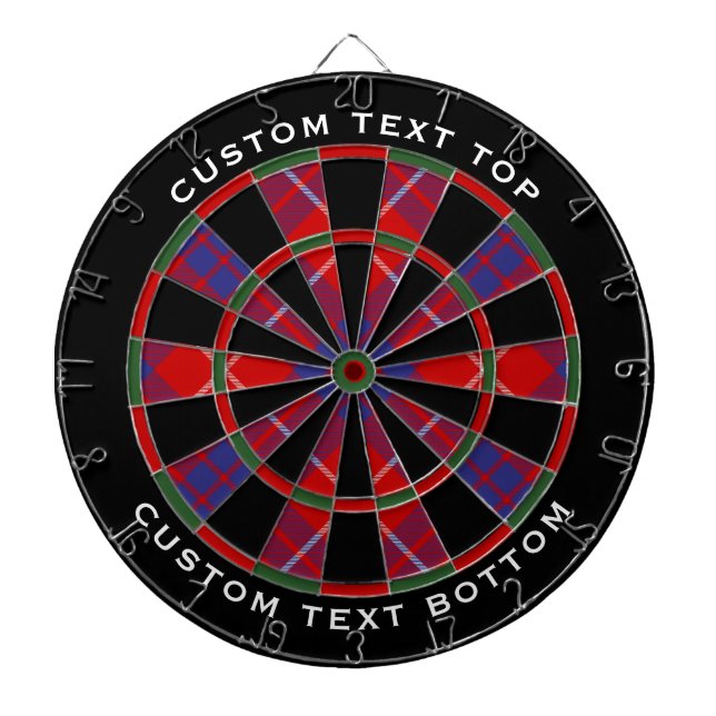 Cible de flechettes Clan Hamilton Red Tartan (Devant)