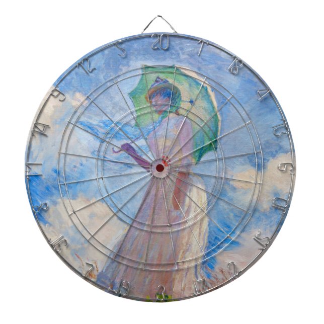 Cible De Fléchettes Claude Monet - Femme avec Parasol face à gauche (Devant)