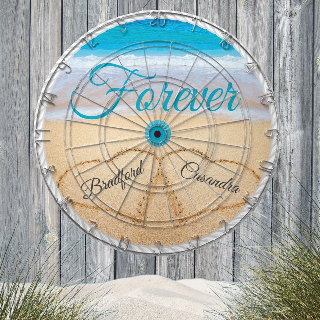 Cible De Fléchettes Coeurs mariages dans Sand Forever Jeux de réceptio (Créateur téléchargé)