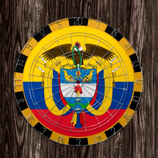 Cible De Fléchettes Colombie Dartboard & Drapeau fléchettes / jeu (Créateur téléchargé)
