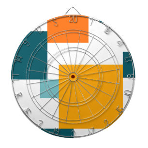 Cible De Fléchettes Coloré, moderne, jouant carré motif géométrique 