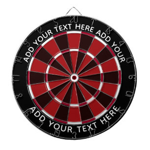 Cible De Fléchettes Colorful Dart Board Black and Red / Customizable