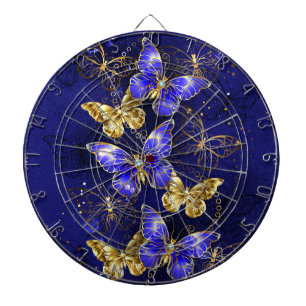 Cible De Fléchettes Composition avec papillons de saphir