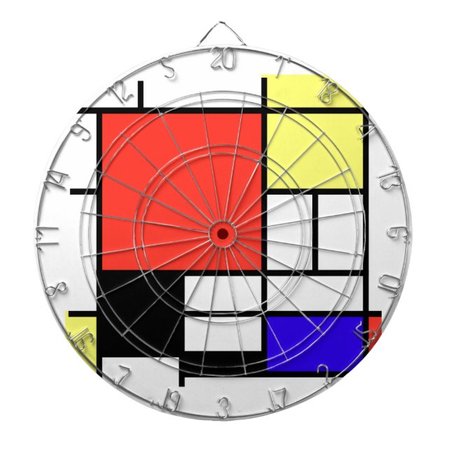 Cible De Fléchettes Composition , Mondriaan (Devant)