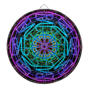 Cible De Fléchettes Conception de mandala de lampes au néon