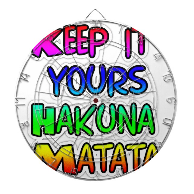 Cible De Fléchettes Conserver votre Hakuna Matata Art Print (Devant)