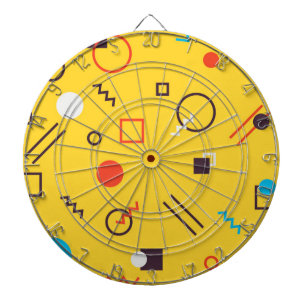 Cible De Fléchettes Cool, Memphis géométrique unique, à la mode,