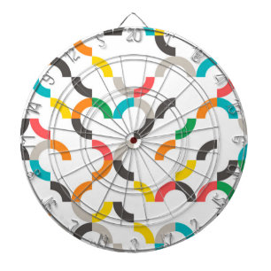 Cible De Fléchettes Cool, moderne, coloré, géométrique circulaire tend