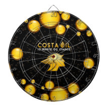 Costa Oil Drop Design Dartboard
