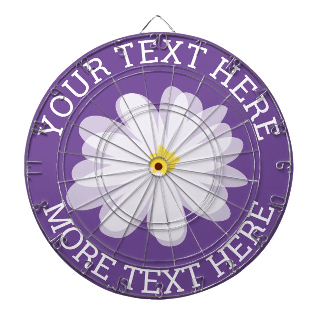 Cible De Fléchettes Couleur personnalisée blanc daidy fleur darne (Devant)
