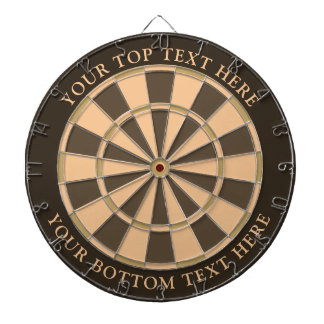 Cible De Fléchettes Couleurs Brown claires Tableau de bord avec texte