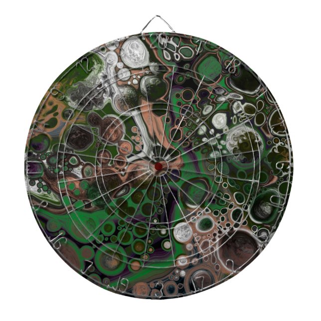 Cible De Fléchettes Couleurs Brown, vert, noir et blanc (Devant)