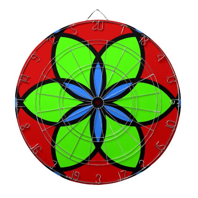 Cible De Fléchettes Couleurs de fleurs (Devant)