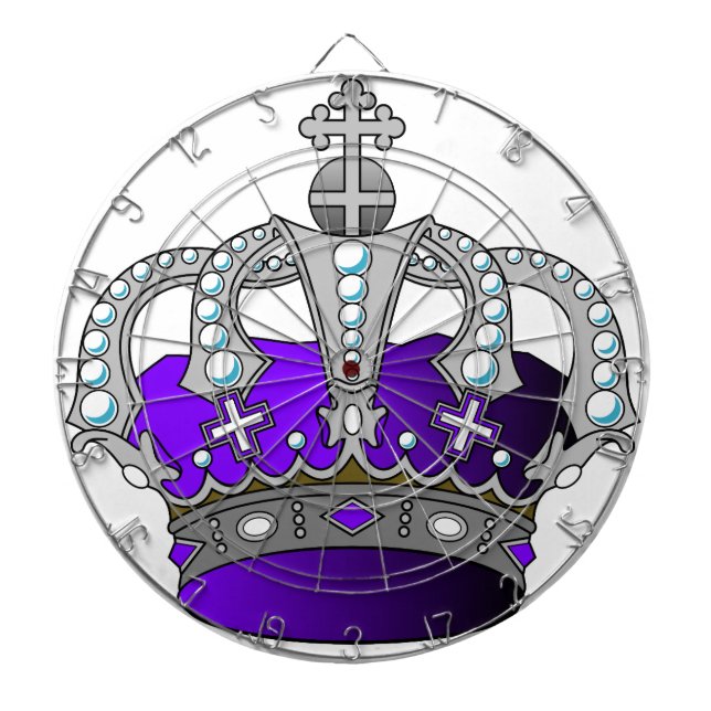 Cible De Fléchettes Couronne royale pourpre (Devant)