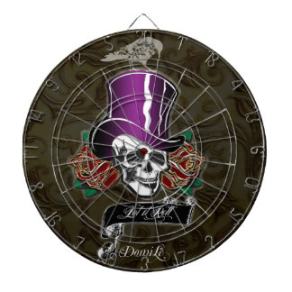 Cible De Fléchettes Crâne et Raven de casquette supérieur