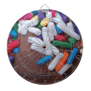 Cible De Fléchettes Crème glacée au chocolat foncé avec arrosage arc-e