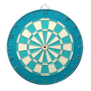 Cible de flechettes : Crème, turquoise, et Teal