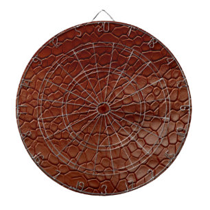 Cible De Fléchettes Cuir de vache synthétique marron