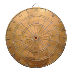 Cible De Fléchettes Cuivre Métallique Brossé à la Main