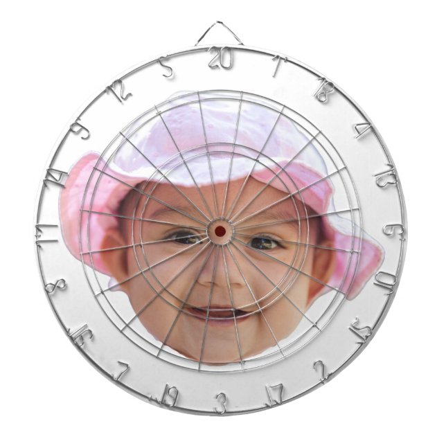 Cible De Fléchettes Custom Baby Photo, Baby Photo Face (Devant)