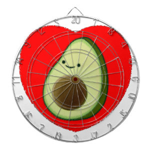 Cible De Fléchettes Cute Avocado Dans Le Coeur Rouge