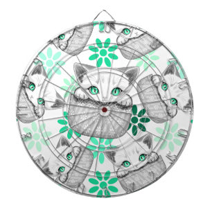 Cible De Fléchettes Cute de chat et pointe joueuse à partir d'une poch