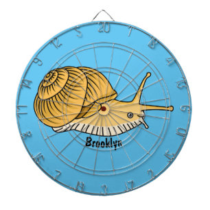 Cible De Fléchettes Cute yellow snail cartoon