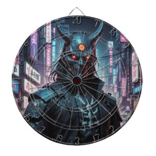 Cible De Fléchettes Cyberpunk Demon Samurai