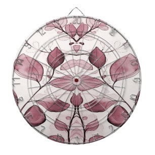 Cible De Fléchettes Darboard Feuille rouge moderne