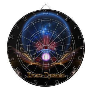Cible de flechettes d'art fractal dynamique Krono
