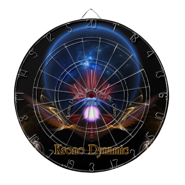 Cible de flechettes d'art fractal dynamique Krono (Devant)