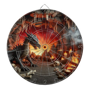 Cible De Fléchettes Dartboard d'art de la grotte du Dragon