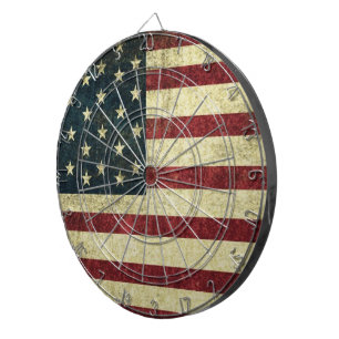 Cible De Fléchettes Dartboard Drapeau Vintage Grunge
