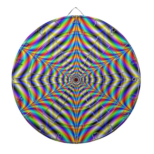 Cible De Fléchettes Dartboard Neon Web (Devant)