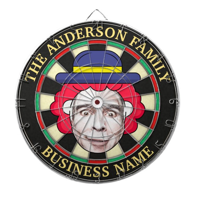 Cible De Fléchettes Dartboard with custom text and photo (Devant)