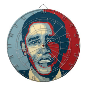 Cible de flechettes de Barack Obama